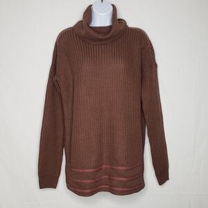 Prana Oversized Funen Loop Chunky Knit Sweater Tunic Wool Blend Size S Logo